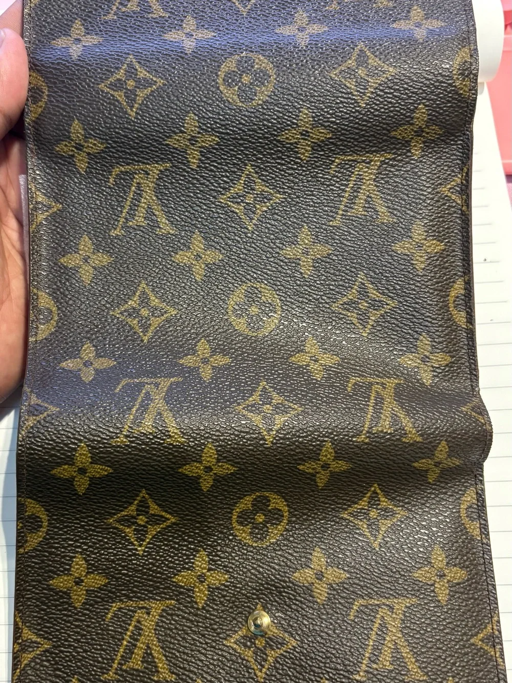 Louis Vuitton Monogram Canvas Fold Wallet - Brown & Gold